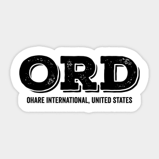 ORD O'Hare Int United States Airport Code Sticker